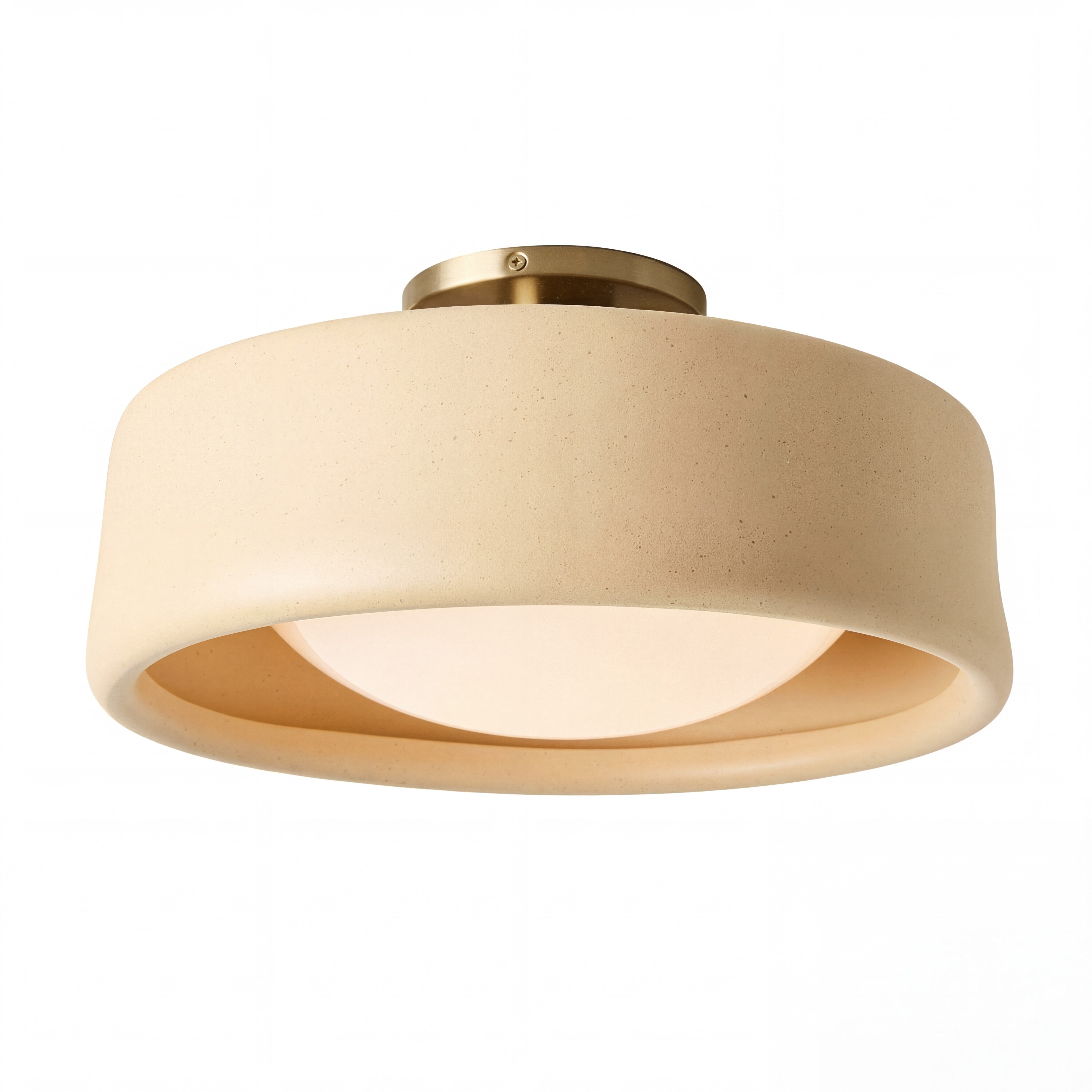 Keramische Plafondlamp Scandinavisch Design met Halfrond Porselein Kap | Sansoti