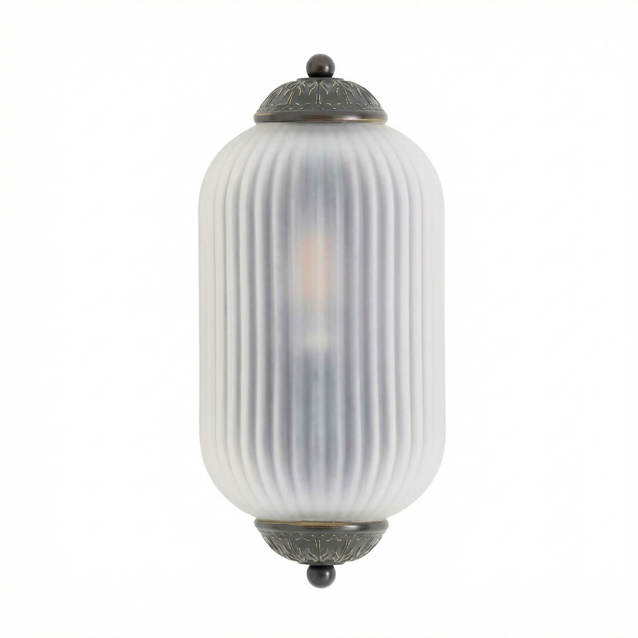 Vintage Wandlamp met Melkglazen Kap en Antieke Afwerking voor Sfeervolle Verlichting | Sansoti