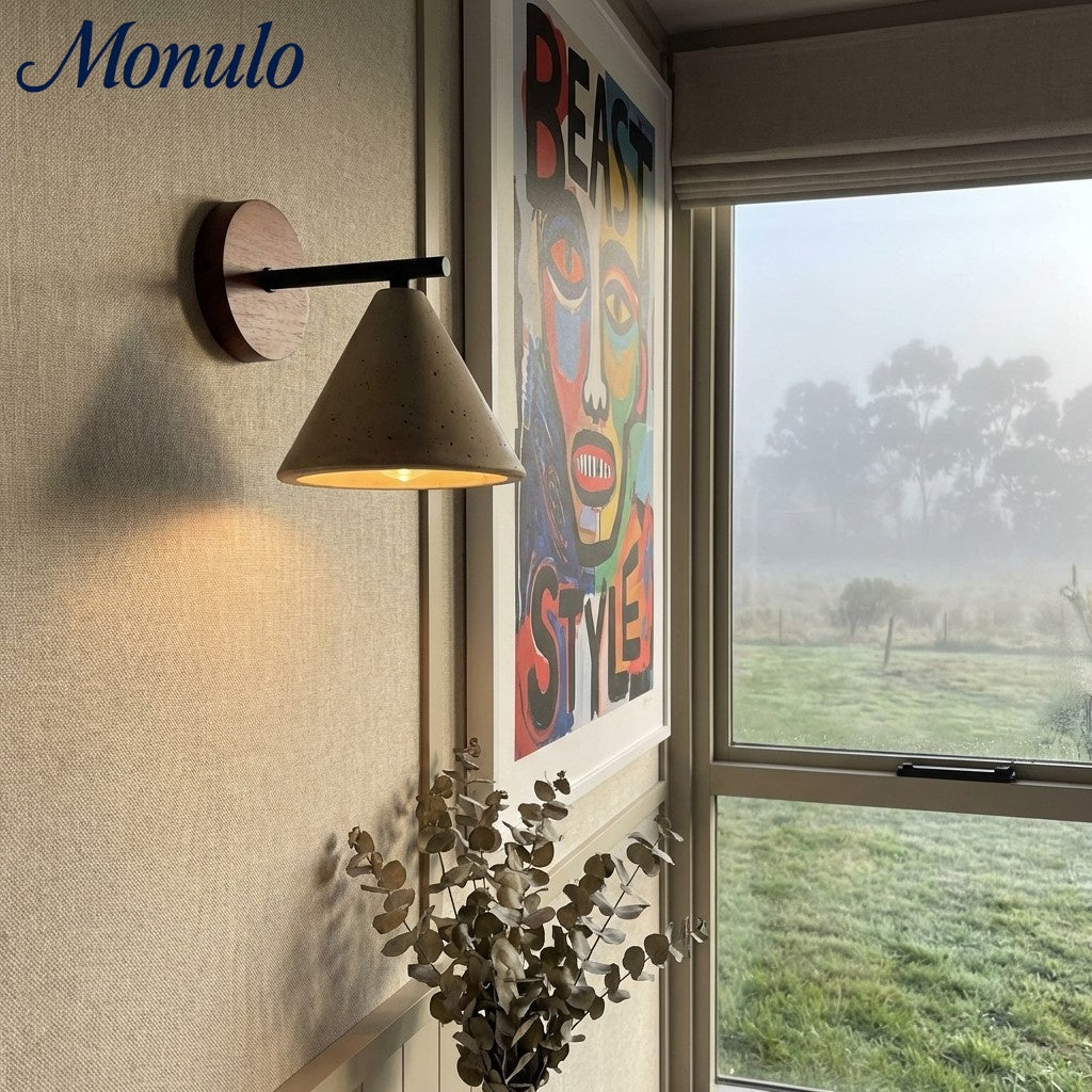 Travertijn Wandlamp Taps Toelopend Design Minimalistische Accentverlichting Slaapkamer Woonkamer | Sansoti