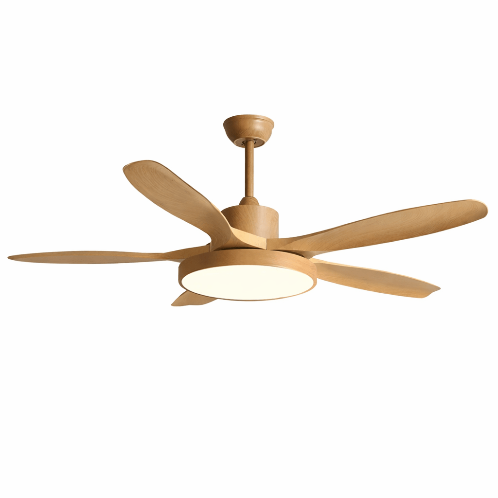 Design Plafondventilator met Geïntegreerde Verlichting StillWind – 132 cm Bladwijdte – Hout-Look ABS Bladen – LED – Afstandsbediening – 6 Snelheden | Sansoti