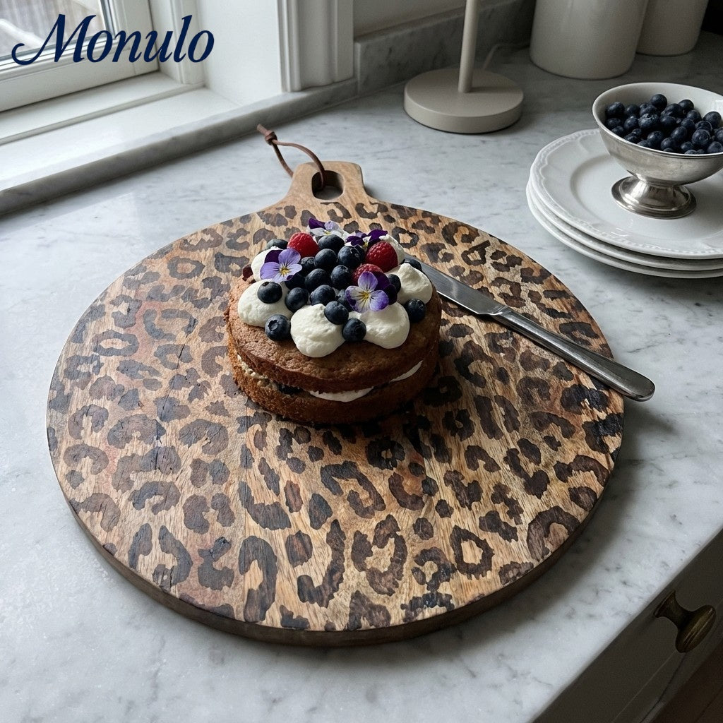 Houten Serveerplank Sapelehout Rond en Vierkant Scandinavisch Design voor Keuken en Tafel | Sansoti