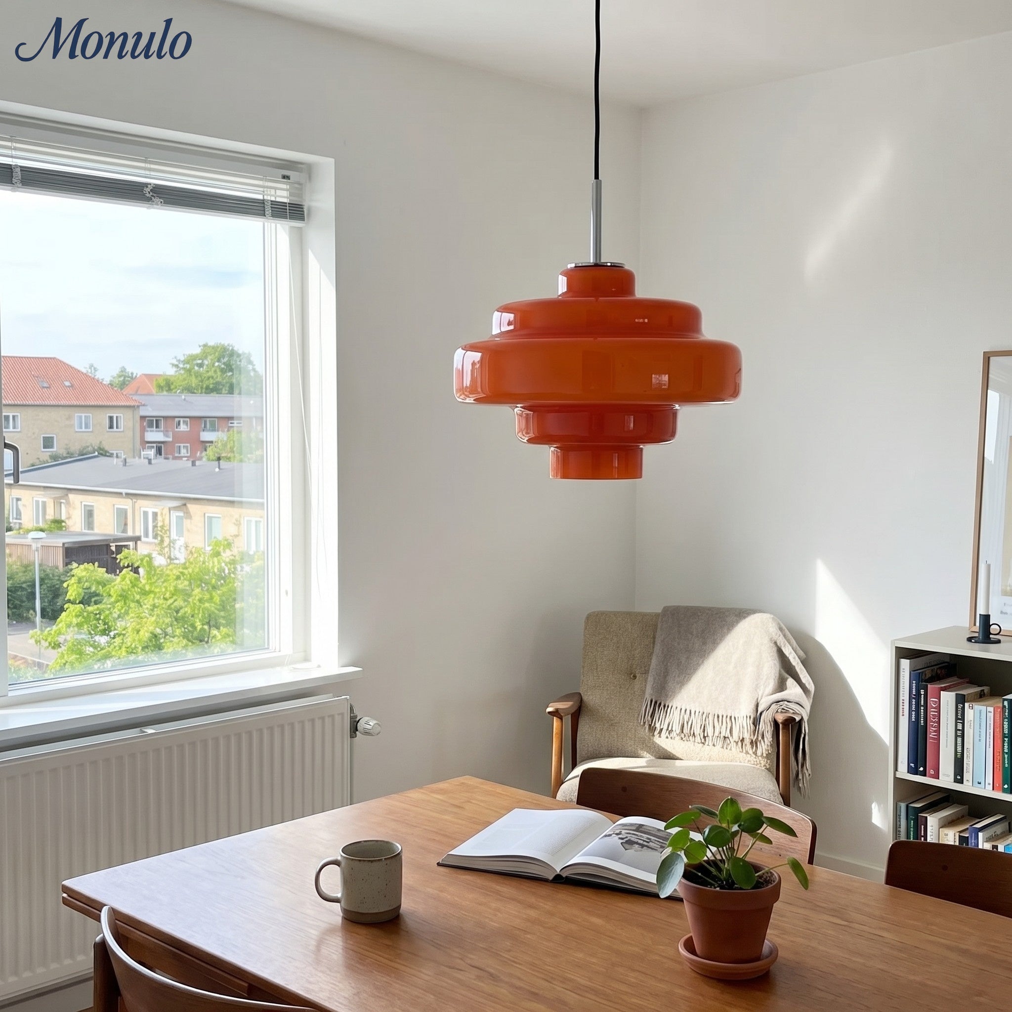 Gekleurde Glazen Hanglamp met Verstelbare Ophanging – Moderne Lichtpunt voor Eetkamer Keuken Woonkamer | Sansoti