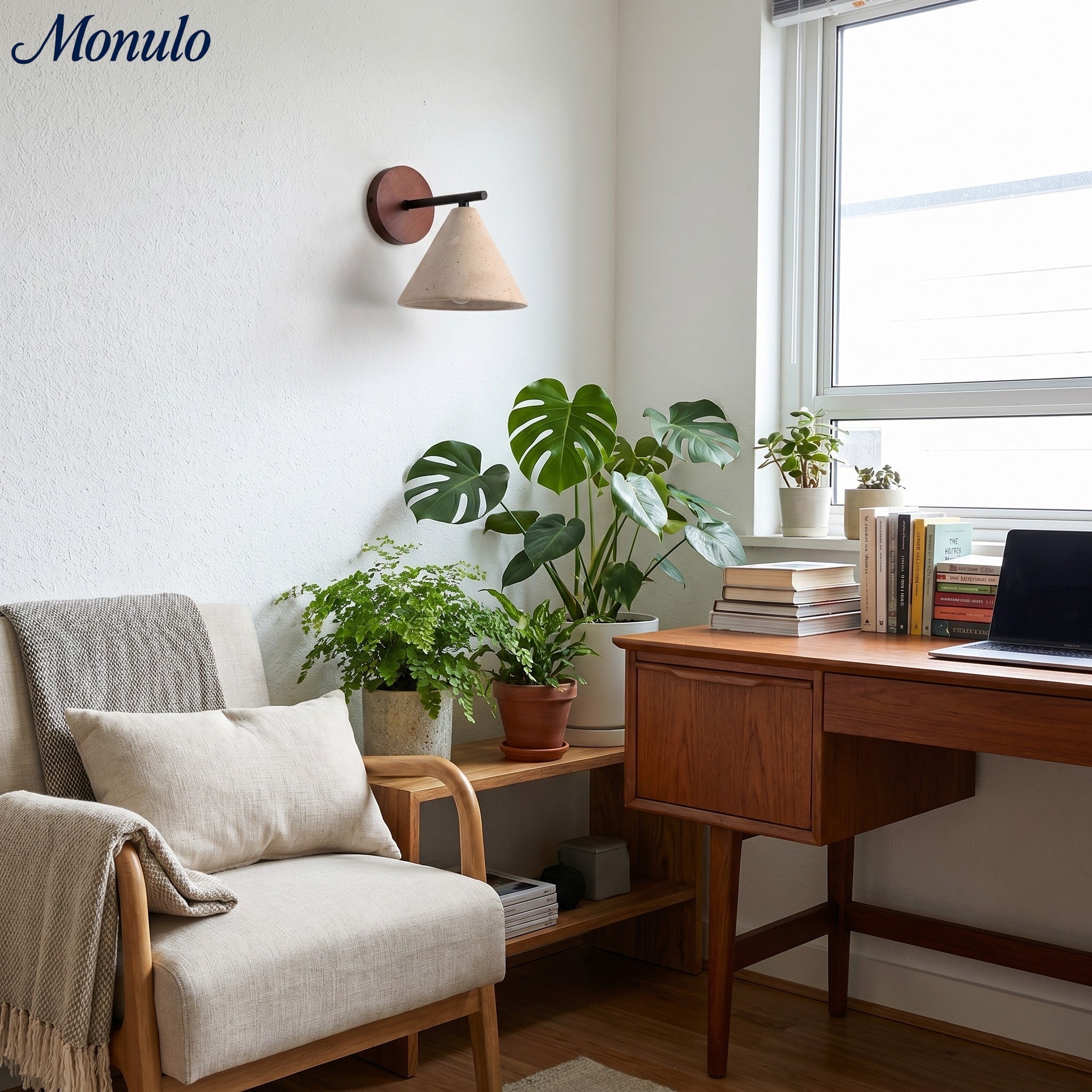 Travertijn Wandlamp Taps Toelopend Design Minimalistische Accentverlichting Slaapkamer Woonkamer | Sansoti