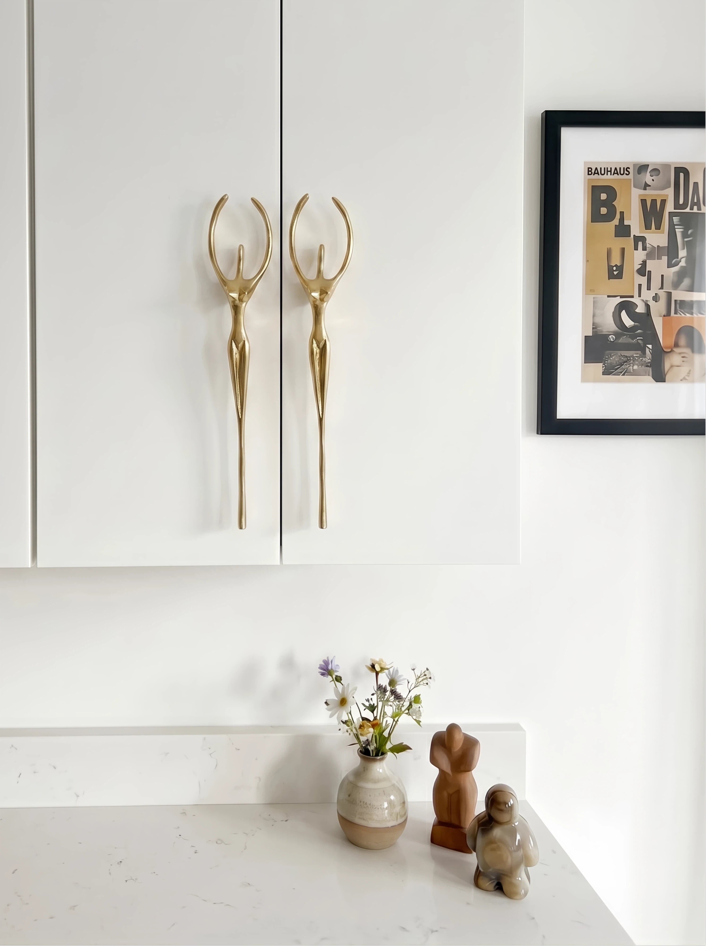 Minimalistische Kastgreep - Messing Zilver Roze - Scandinavisch Design Meubels | Sansoti