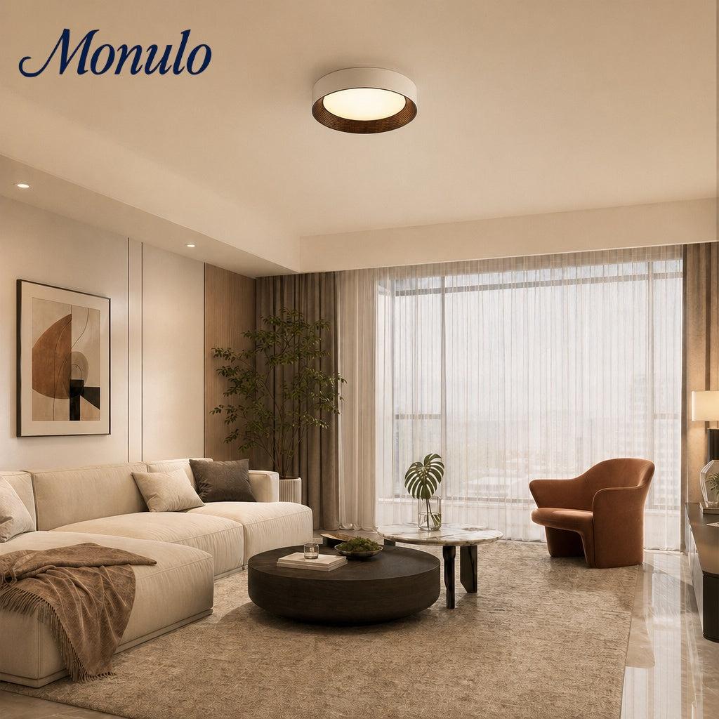 Minimalistische Plafondlamp Rond Laagbouw Slaapkamer Plafondverlichting LED | Sansoti