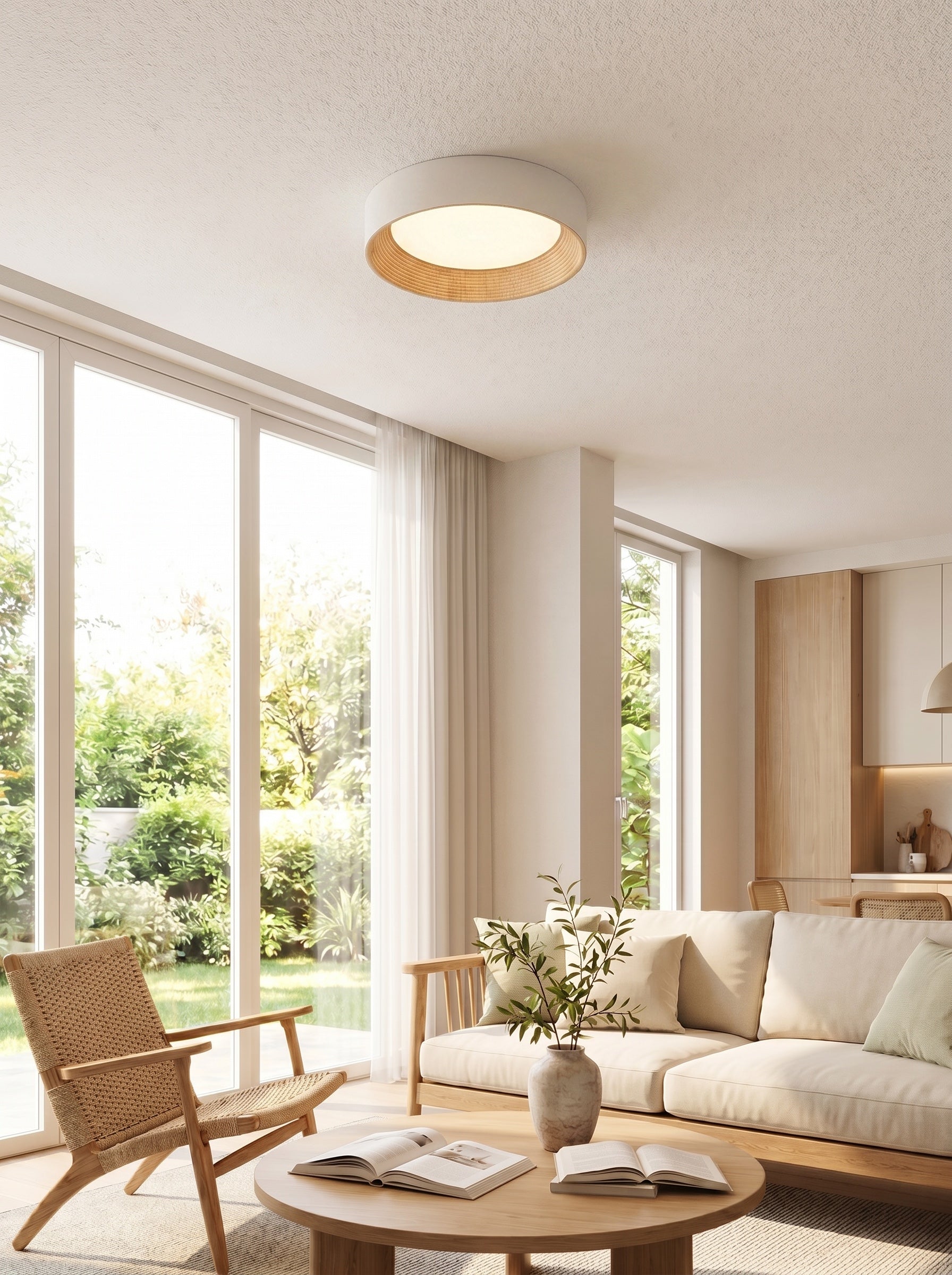 Minimalistische Plafondlamp Rond Laagbouw Slaapkamer Plafondverlichting LED | Sansoti