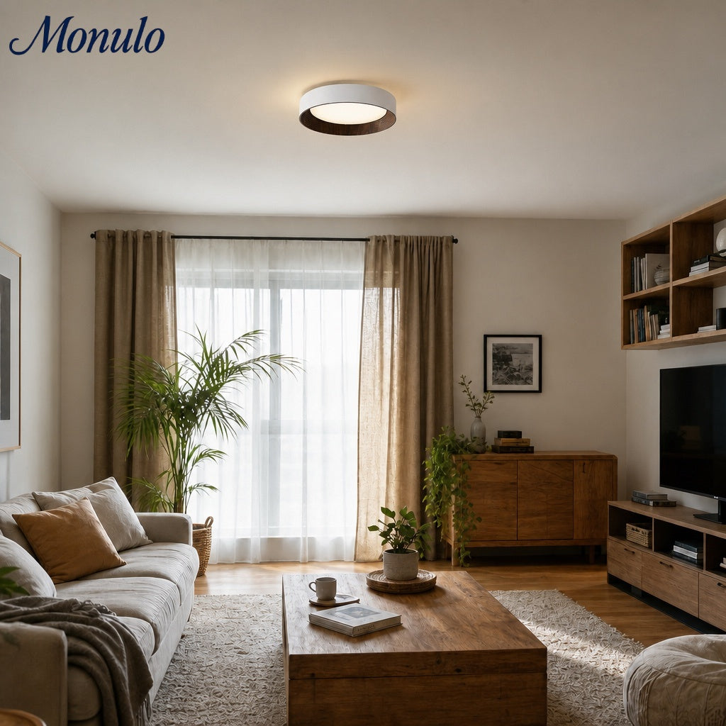 Minimalistische Plafondlamp Rond Laagbouw Slaapkamer Plafondverlichting LED | Sansoti