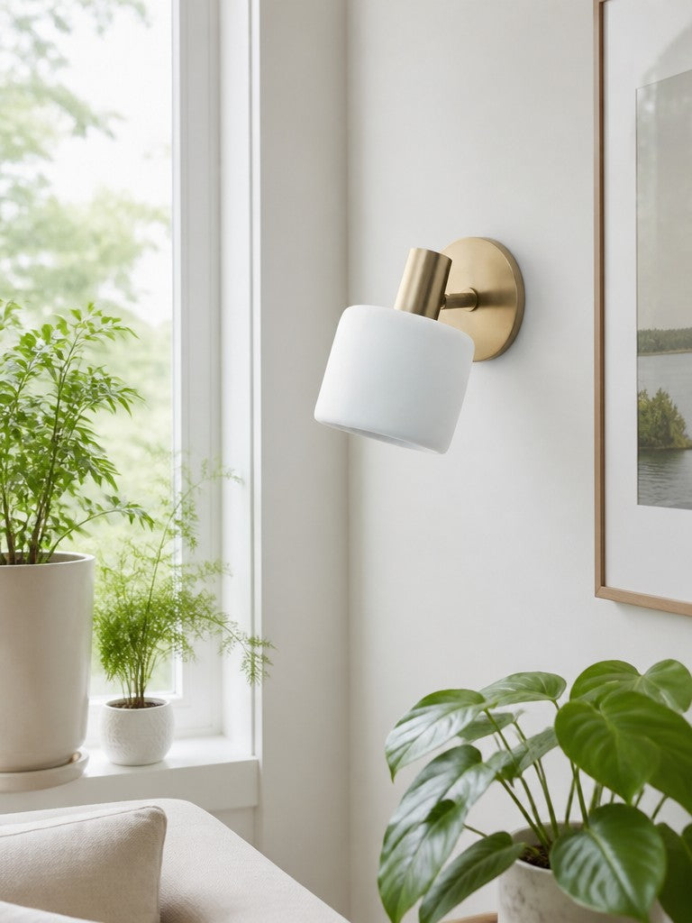 Keramische Ronde Wandlamp Wit Minimalistisch Flush Mount Verlichting voor Hal en Gang | Sansoti