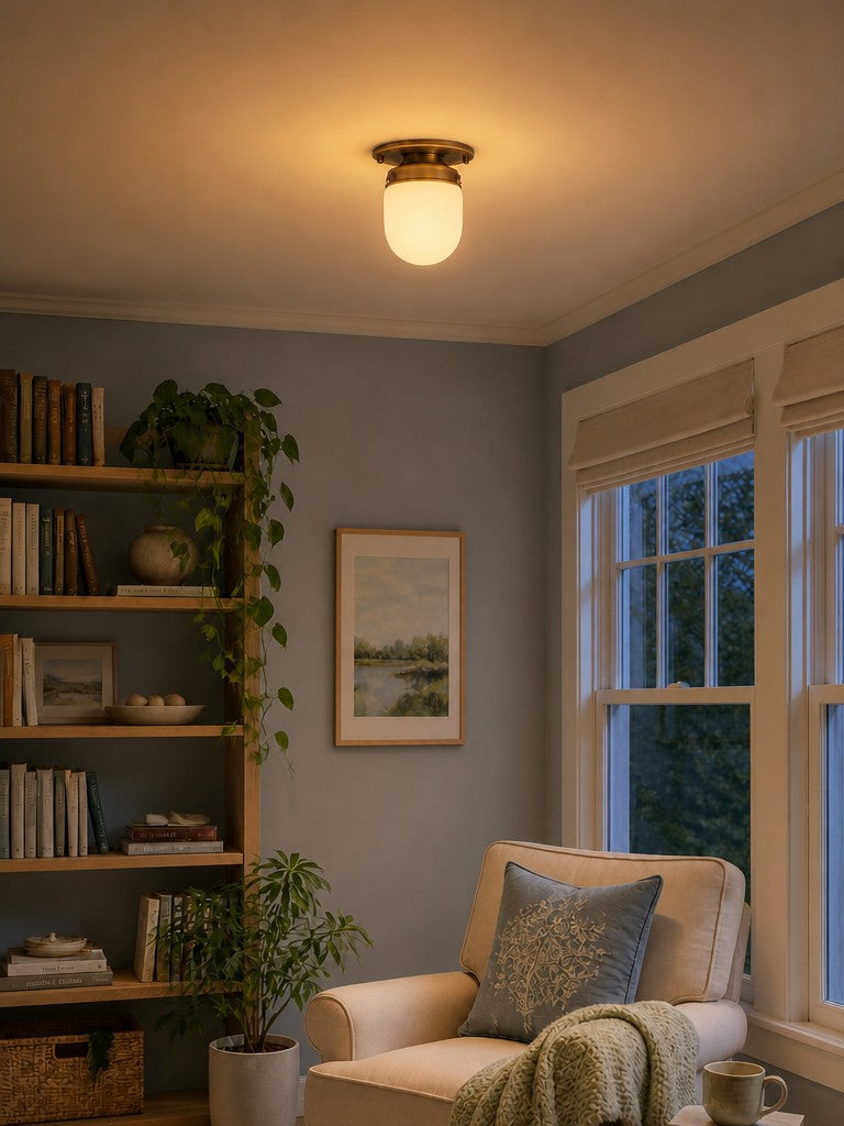 Opaal Glazen Wandlamp & Plafondlamp Dubbelfunctie Modern Design Messing | Sansoti