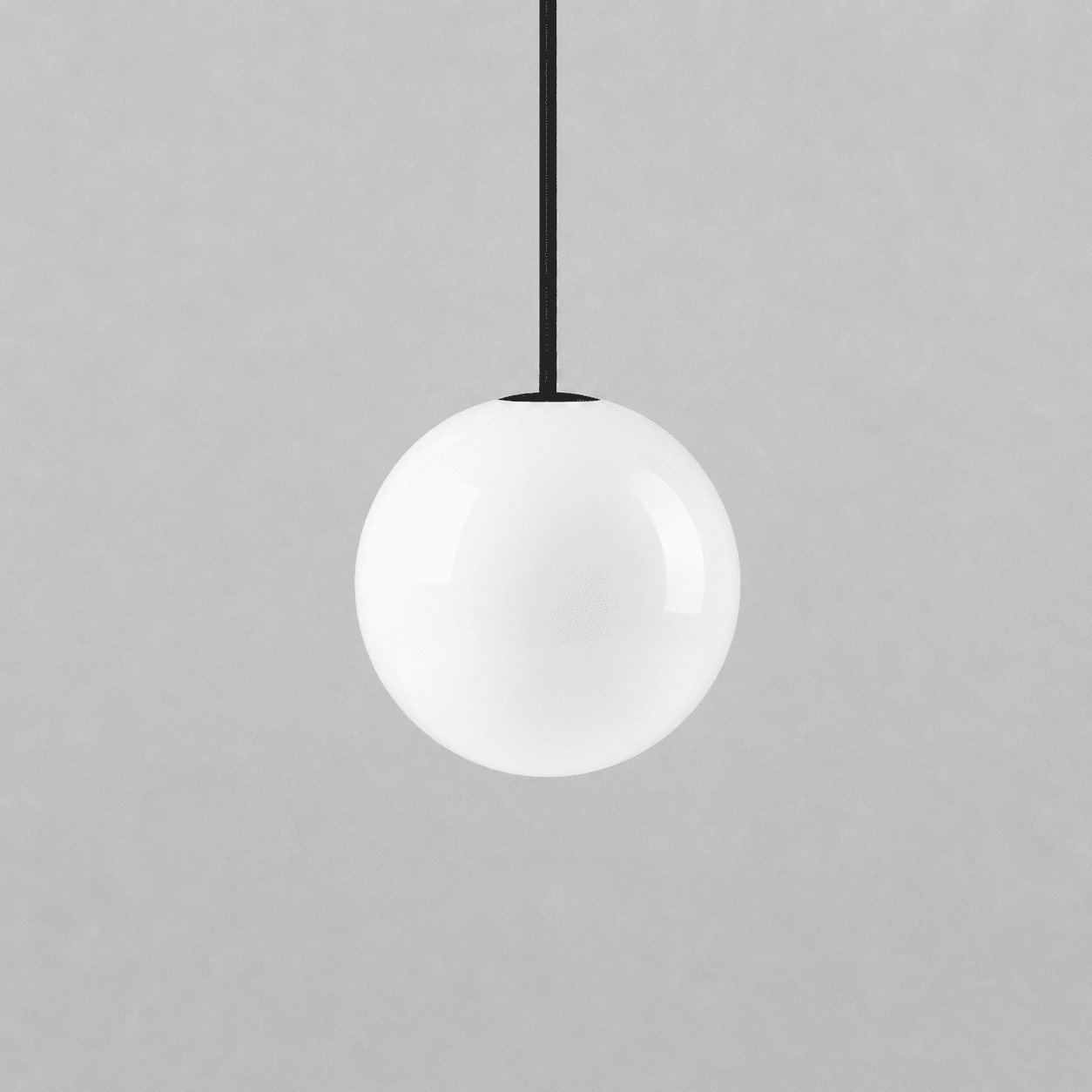 Architecturale Hanglamp met Opaal Glas — Messing of Zwart — Ø9-30cm — 100-200cm Hoogte | Sansoti