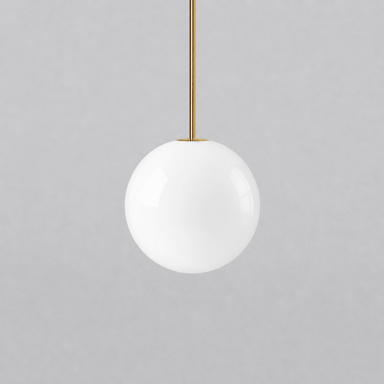 Architecturale Hanglamp met Opaal Glas — Messing of Zwart — Ø9-30cm — 100-200cm Hoogte | Sansoti