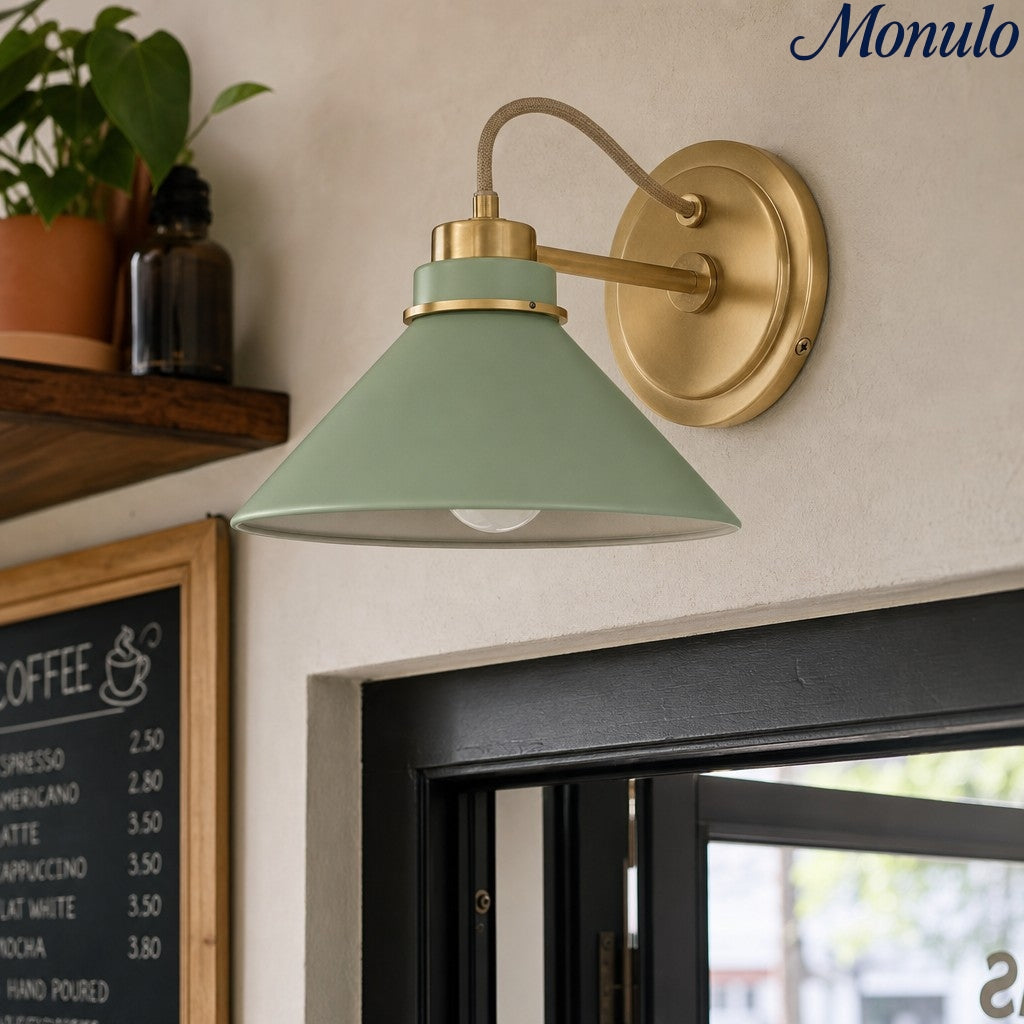 Globe Wandlamp met Gebogen Arm – Moderne Industriële Verlichting voor Badkamer, Slaapkamer en Gang | Sansoti
