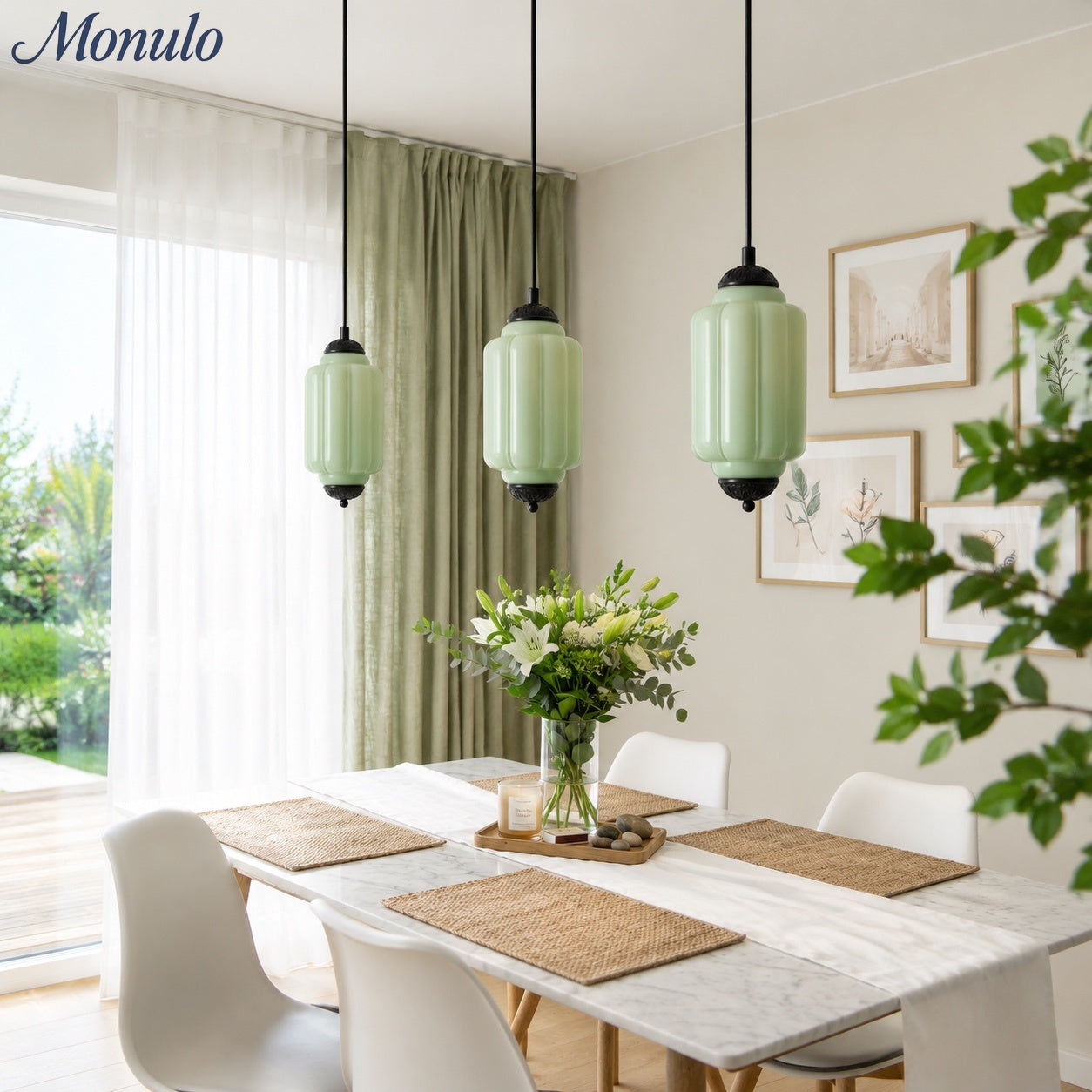 Vintage Glazen Hanglamp met Nostalgische Uitstraling – Verfijnde Verlichting voor Eetkamer en Keuken | Sansoti