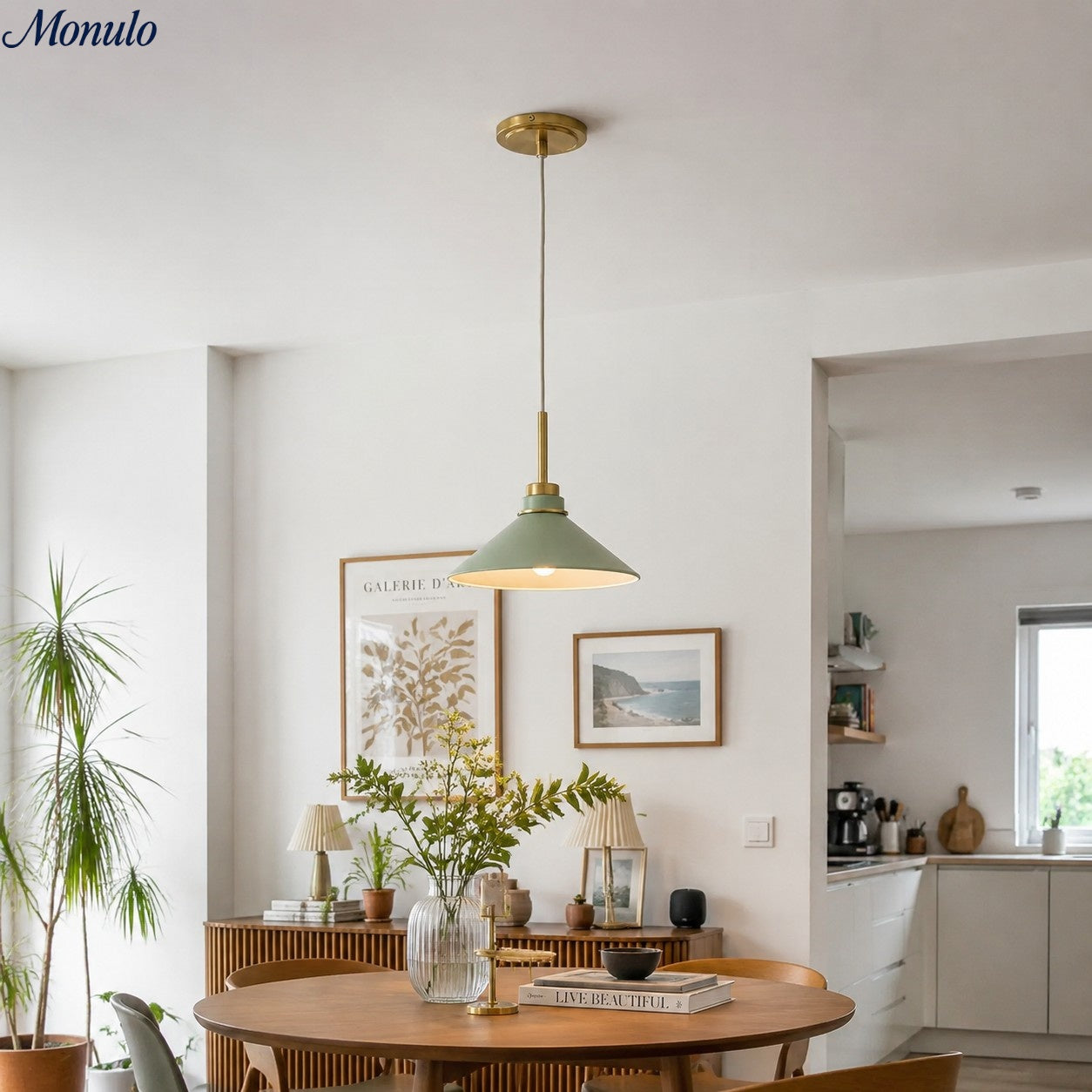 Kegelvormige Hanglamp in Landelijke Stijl - Dimbaar - Voor Keuken en Hal - Scandinavisch Geïnspireerd - Modern Farmhouse Verlichting | Sansoti