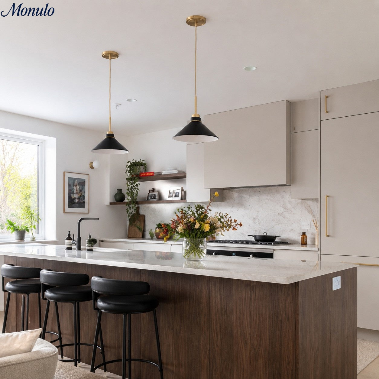 Kegelvormige Hanglamp in Landelijke Stijl - Dimbaar - Voor Keuken en Hal - Scandinavisch Geïnspireerd - Modern Farmhouse Verlichting | Sansoti