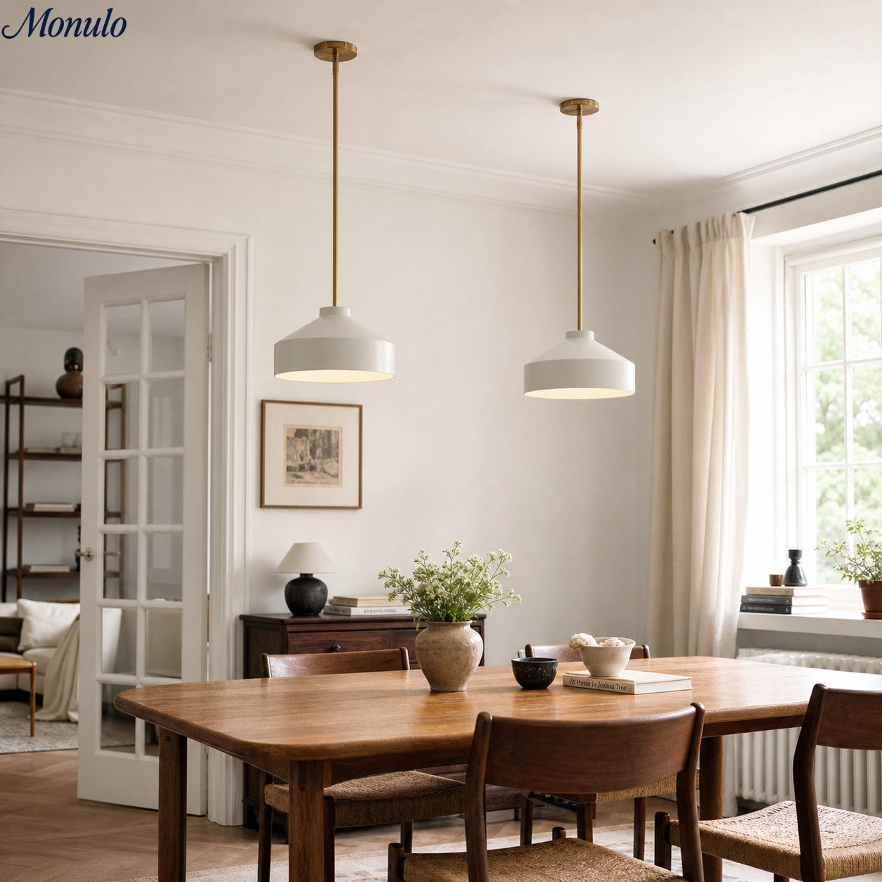 Scandinavische Hanglamp – Moderne Metalen Designlamp in Matte Afwerking – Stijlvolle Pendelverlichting voor Eetkamer Keuken Woonkamer | Sansoti