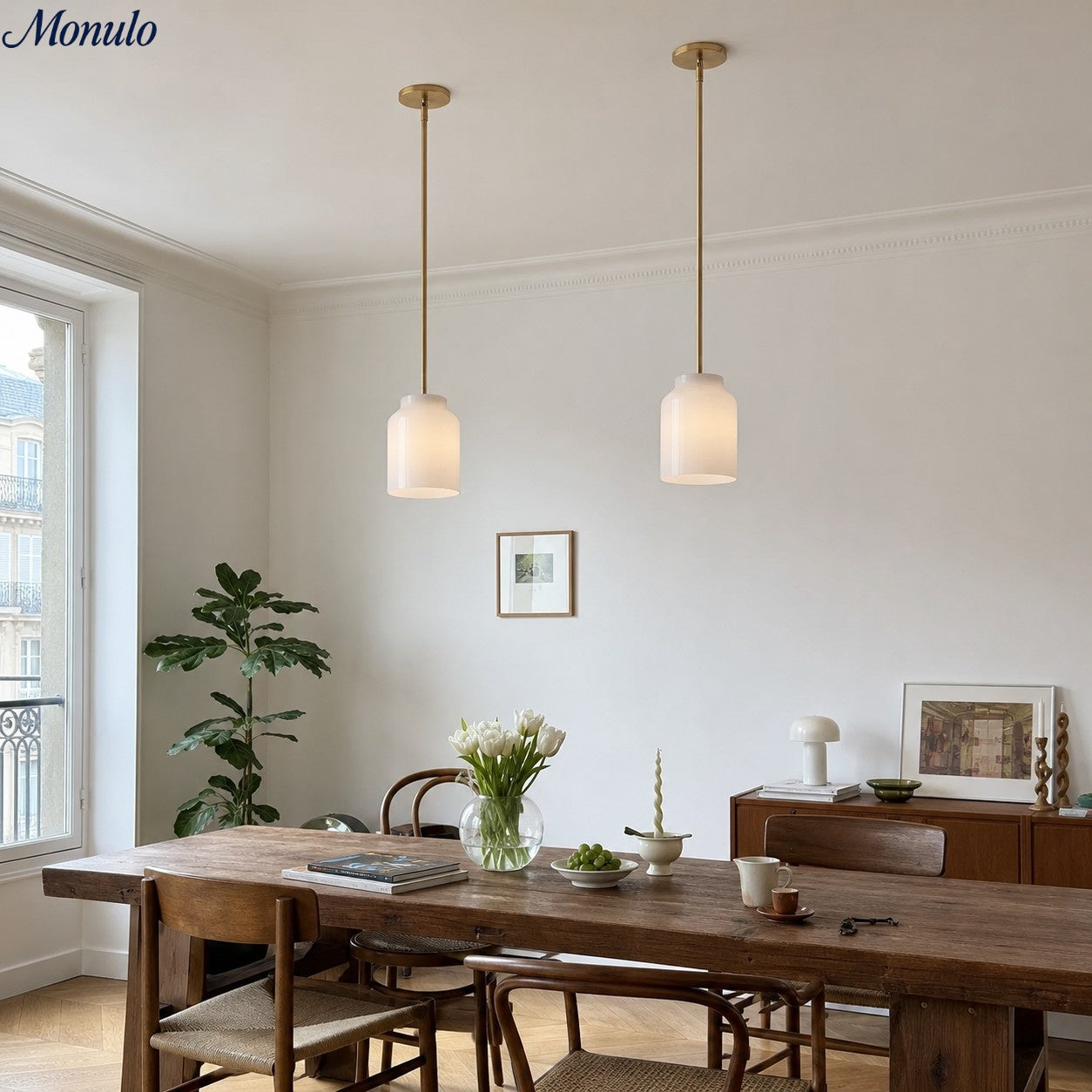 Scandinavische Hanglamp – Moderne Metalen Designlamp in Matte Afwerking – Stijlvolle Pendelverlichting voor Eetkamer Keuken Woonkamer | Sansoti