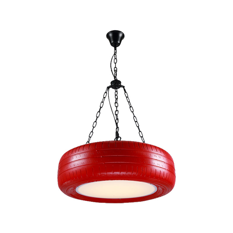 Industriële Hanglamp Autoband Rubber met Ketting voor Bar | Creatieve Verlichting Groen Geel Roze Rood Blauw | Sansoti