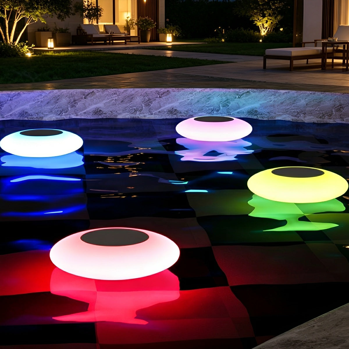 Schwimmende Poolkugel RGB-LED-Solarwasserlampe, Teichbeleuchtung, kabellos, mit Fernbedienung, Gartenambiente | Sansoti