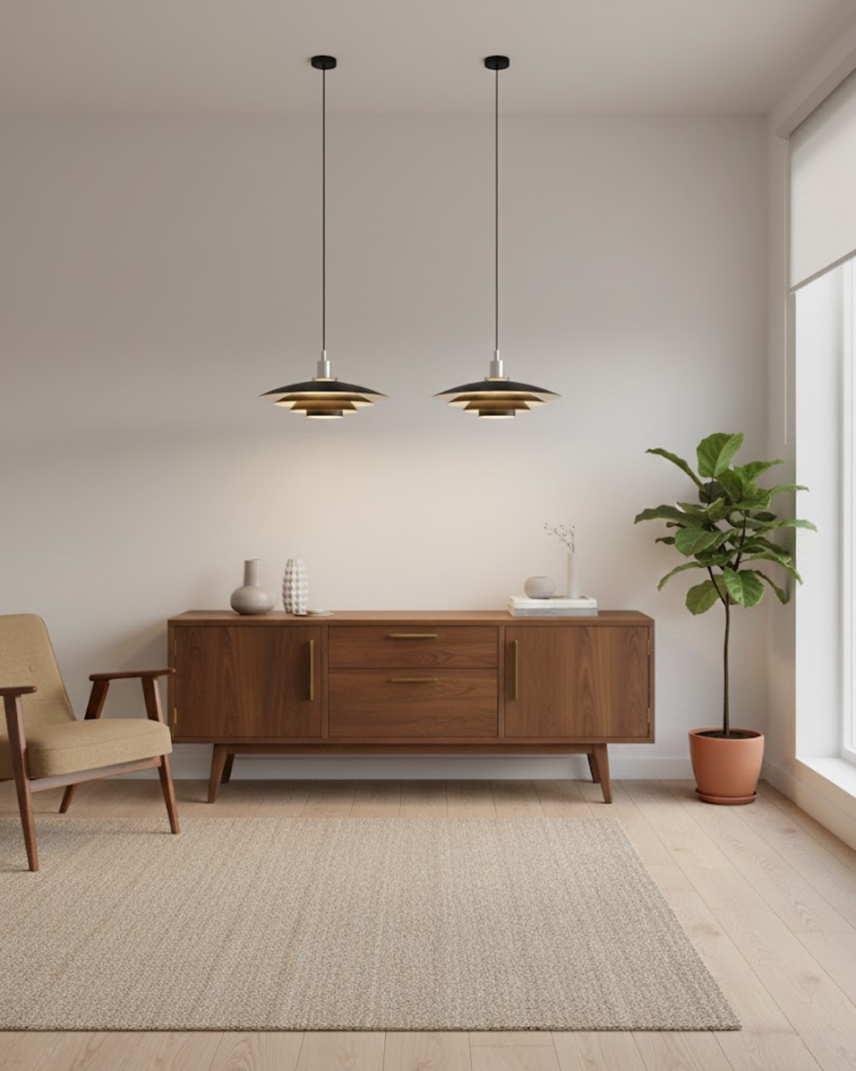 Gelaagde Metalen Hanglamp Zwart Wit Scandinavisch Design Eetkamer Woonkamer Modern Elegant Diffuus Licht Warm Sfeerlicht | Sansoti