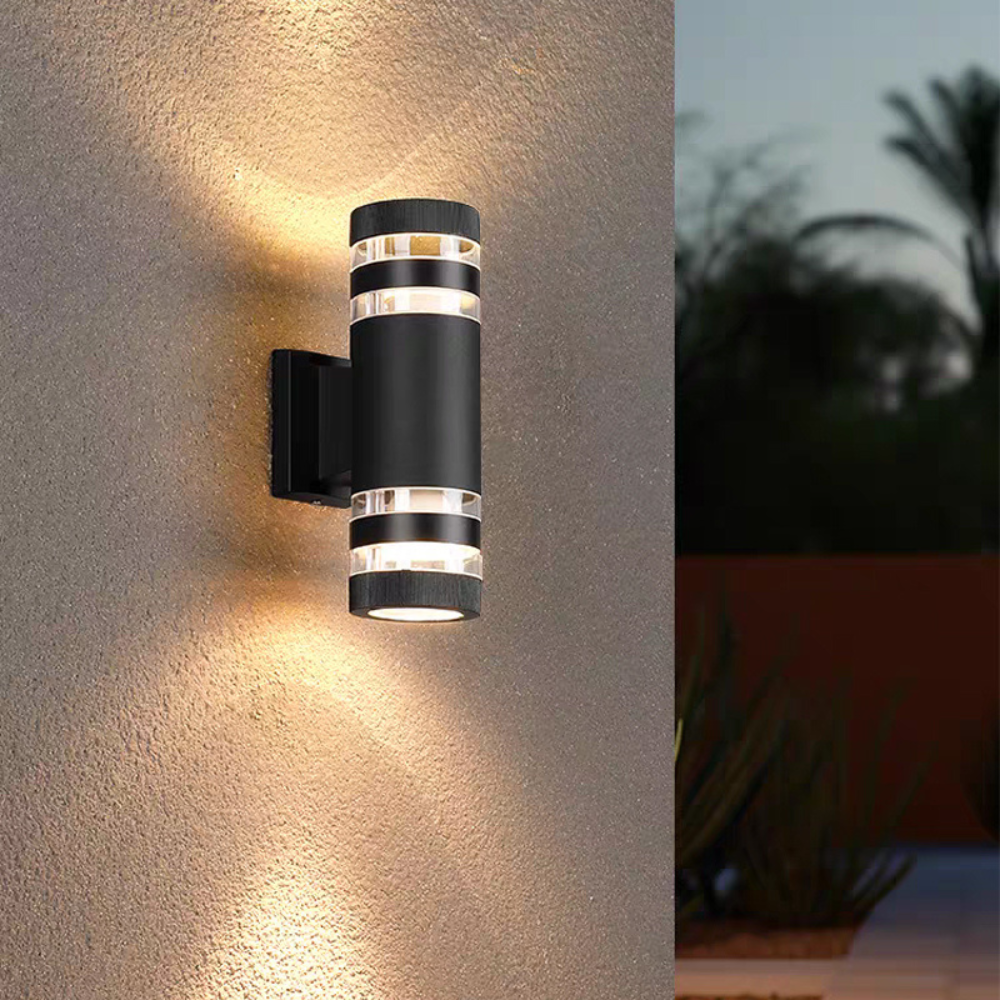 Buiten Wandlamp Up Down Gevelverlichting Waterdicht IP65 E27 Zwart | Sansoti