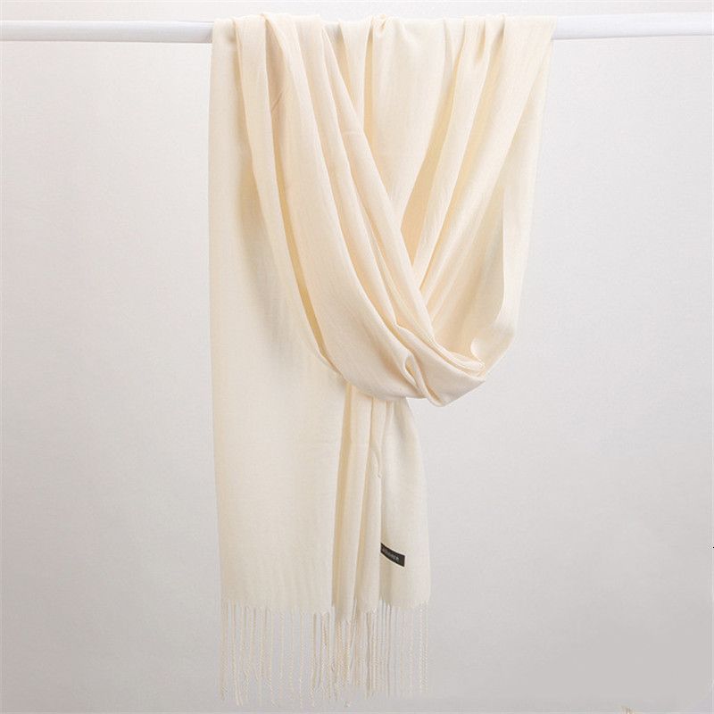 Extra langer Kaschmir-Damenschal, einfarbiger Winterschal, weich, warm und elegant, Accessoire für Herbst und Winter, 10 Farben | Sansoti