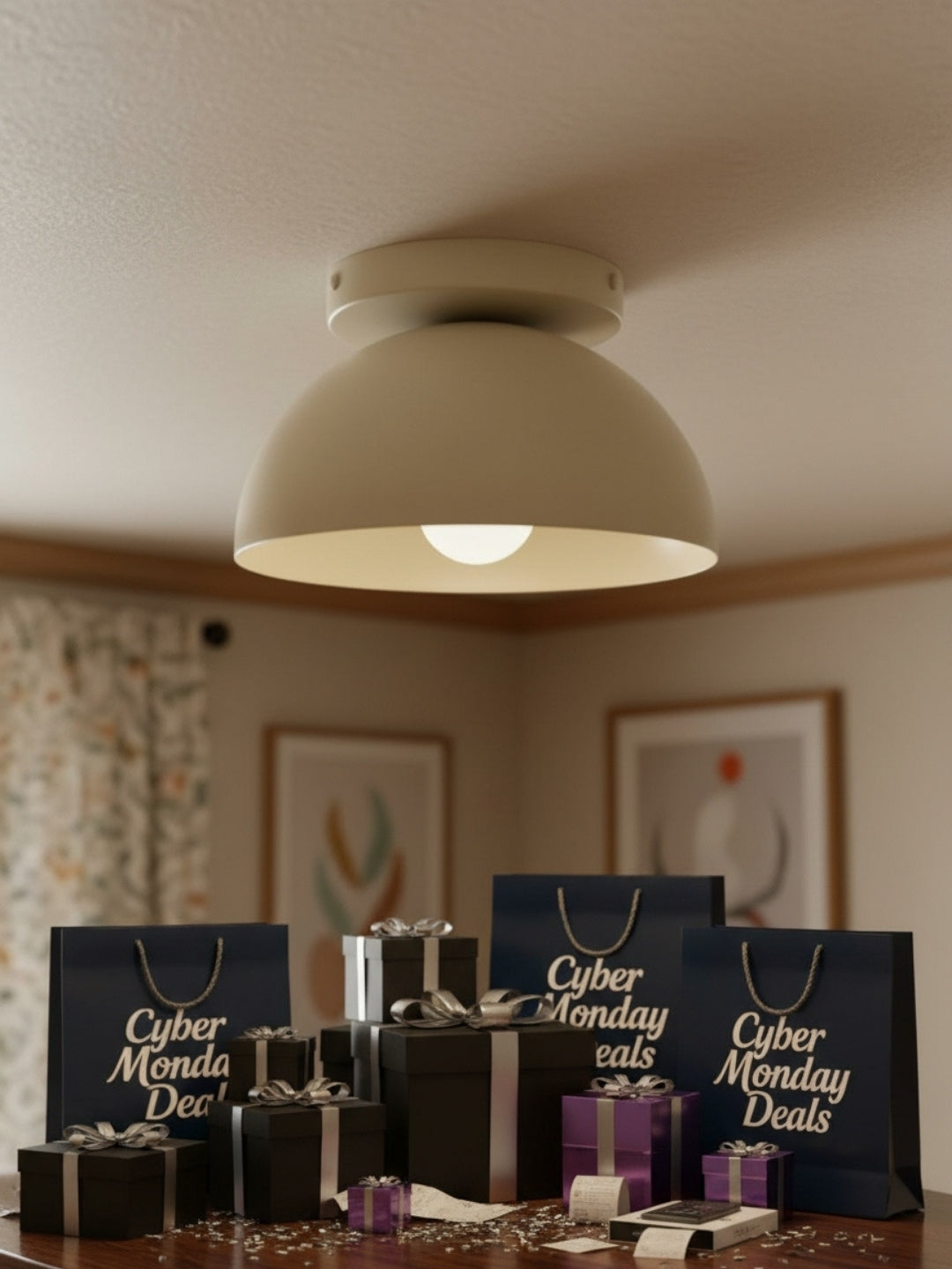 Minimalistische Plafondlamp Dome voor Compacte Ruimtes – Opbouwspot Beschikbaar in Meerdere Kleuren | Sansoti