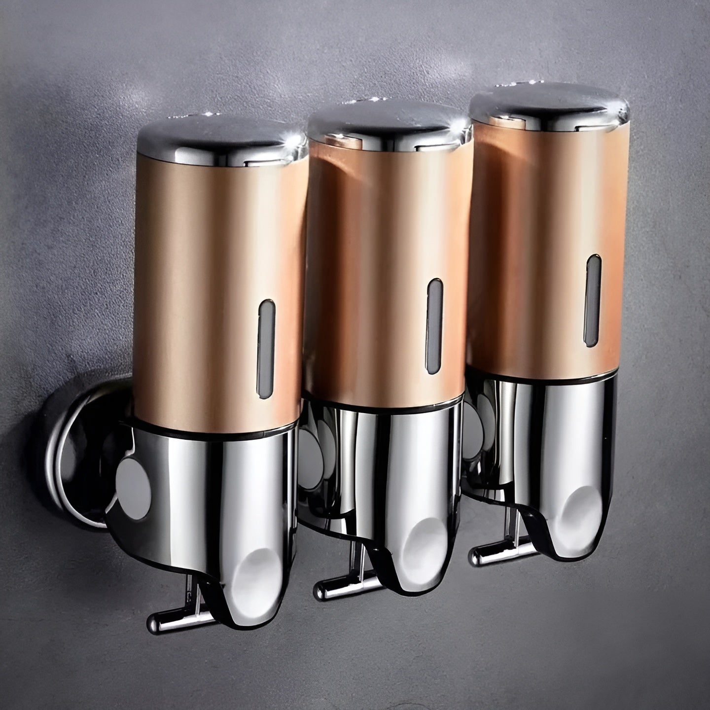 Wandzeepdispenser 500ml Wandmontage RVS Chroom Badkamer Keuken Enkel Dubbel Drievoudig Vloeibare Zeep | Sansoti