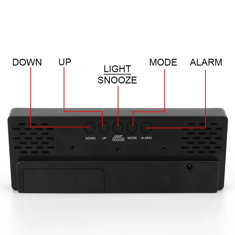 Digital Alarm Clock with Bright LED Display, Temperature Display and Alarm for Bedroom, Office and Bedside Table | Sansoti