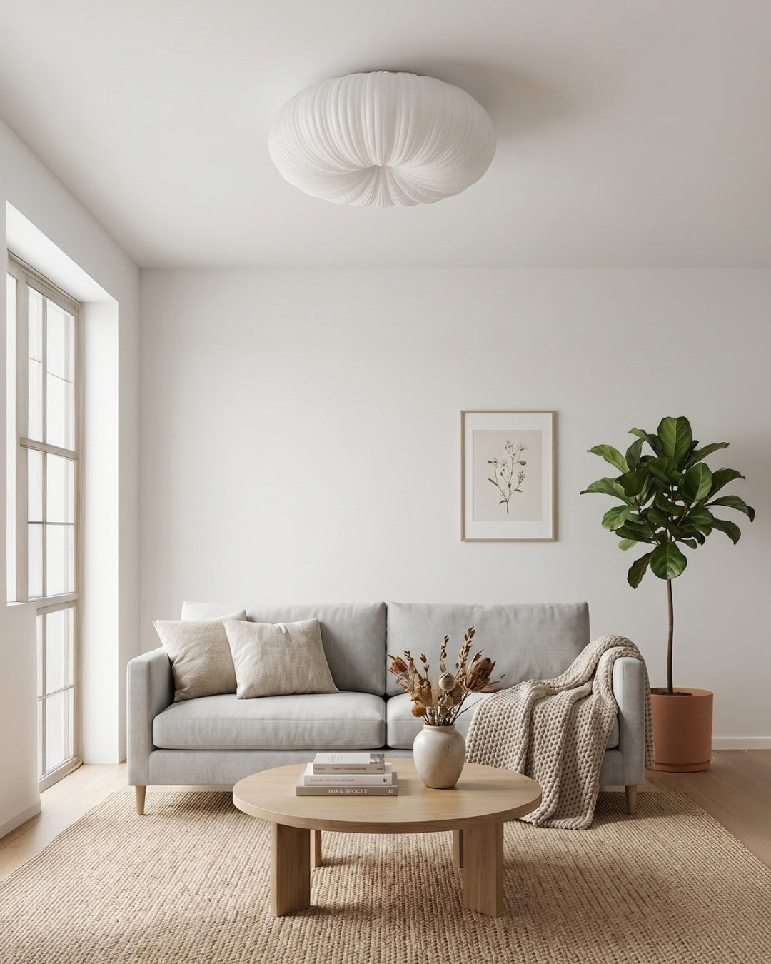 Plafondlamp Iris Scandinavisch Dimbaar Metaal & Acryl met Afstandsbediening voor Moderne Woonruimtes Slaapkamer Eetkamer Sfeerverlichting | Sansoti