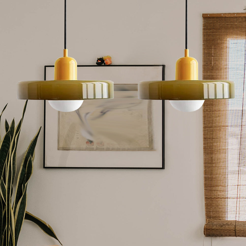 Luccon Doppelte Hängeleuchte Glas G9 35 cm Modern Esstisch Wohnzimmer Design Beleuchtung | Restfield