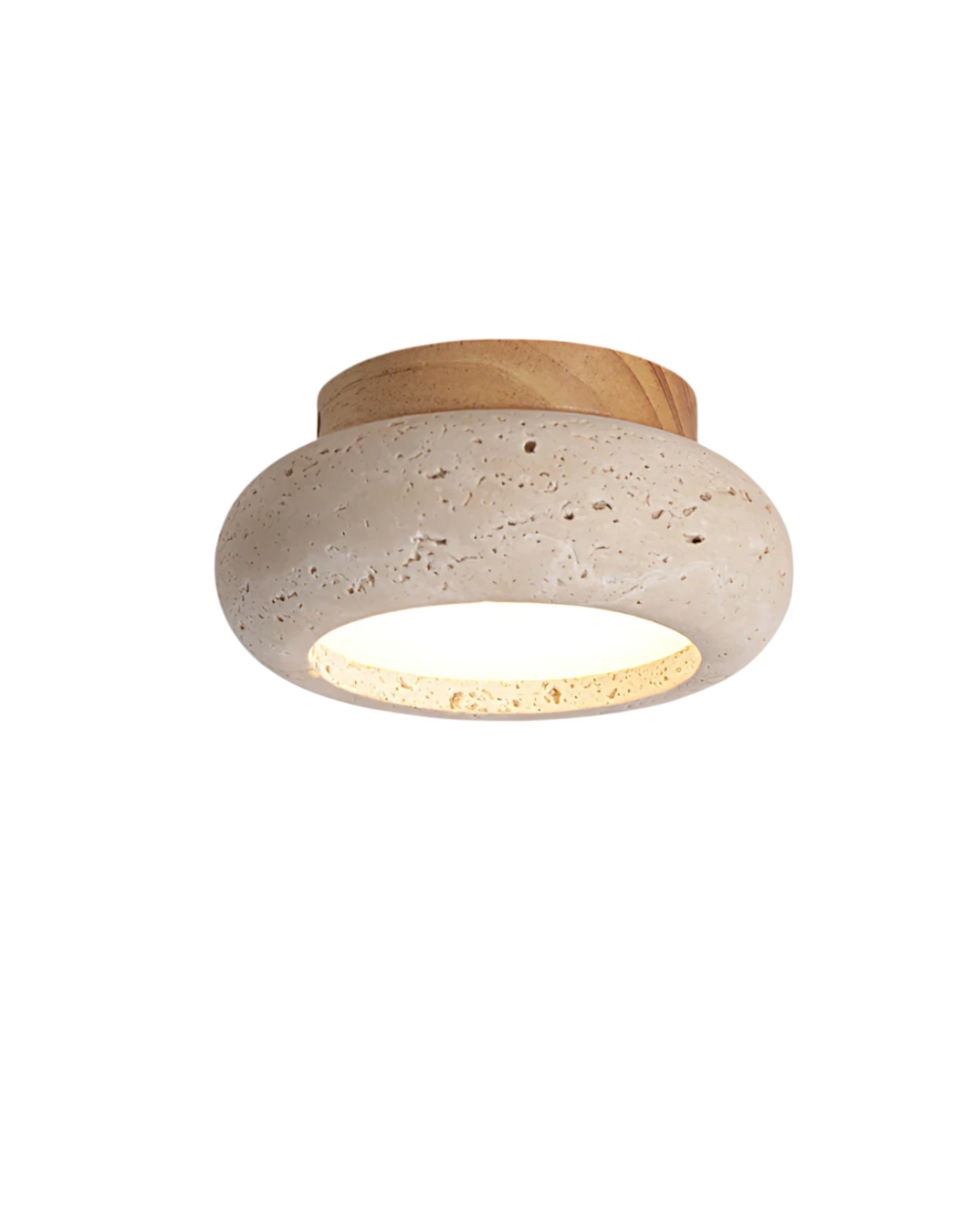 Plafondlamp acryl natuurtinten walnoot beige woonkamer slaapkamer gang warm licht diffuus elegant Scandinavisch design modern minimalisme interieur verlichting | Sansoti