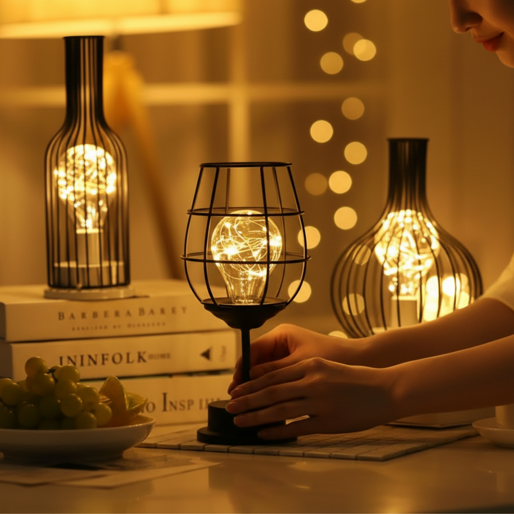 Lampe de table LED sans fil en acier – éclairage d’ambiance sans câble pour salon, chambre et table | Restfield