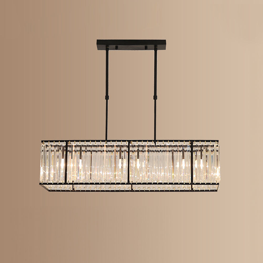 Crystal Linear Pendant Light for Kitchen Island, Dining Room Ceiling Chandelier, Scandinavian Design | Sansoti