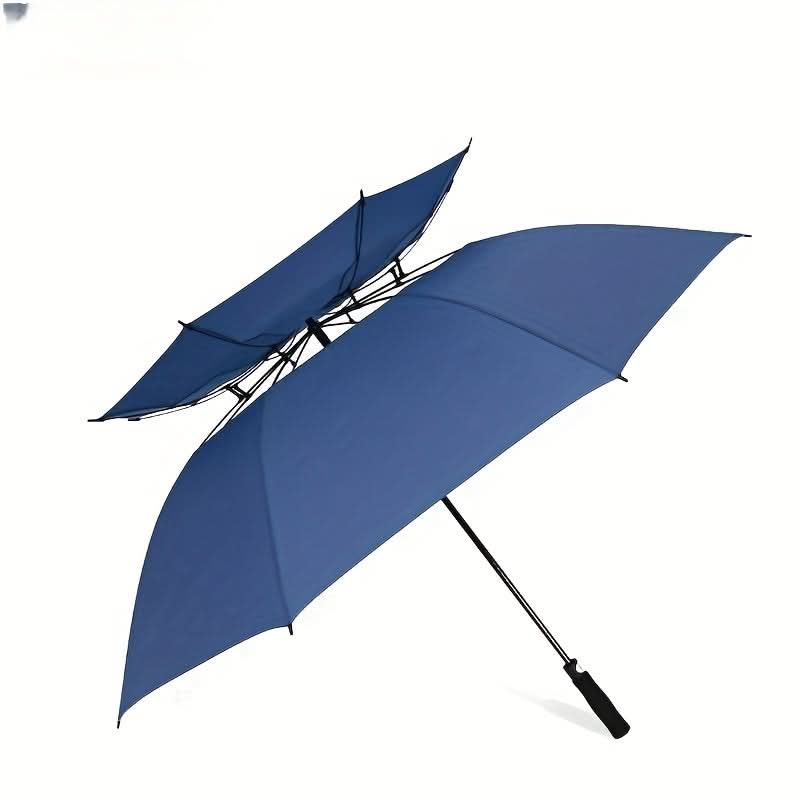Extra-Large Automatic Umbrella with Vented Double Canopy, Wind-Resistant, for Golf, Walking, and Events | Sansoti