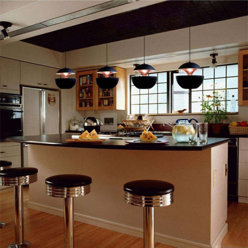 Elegante LED-Deckenleuchte Schwarz-Weiß Modernes Design Rund Aluminium Essbereich Schlafzimmer Wohnzimmer Warm Dimmbares Licht Skandinavisches Interieur Stilvoll | Sansoti