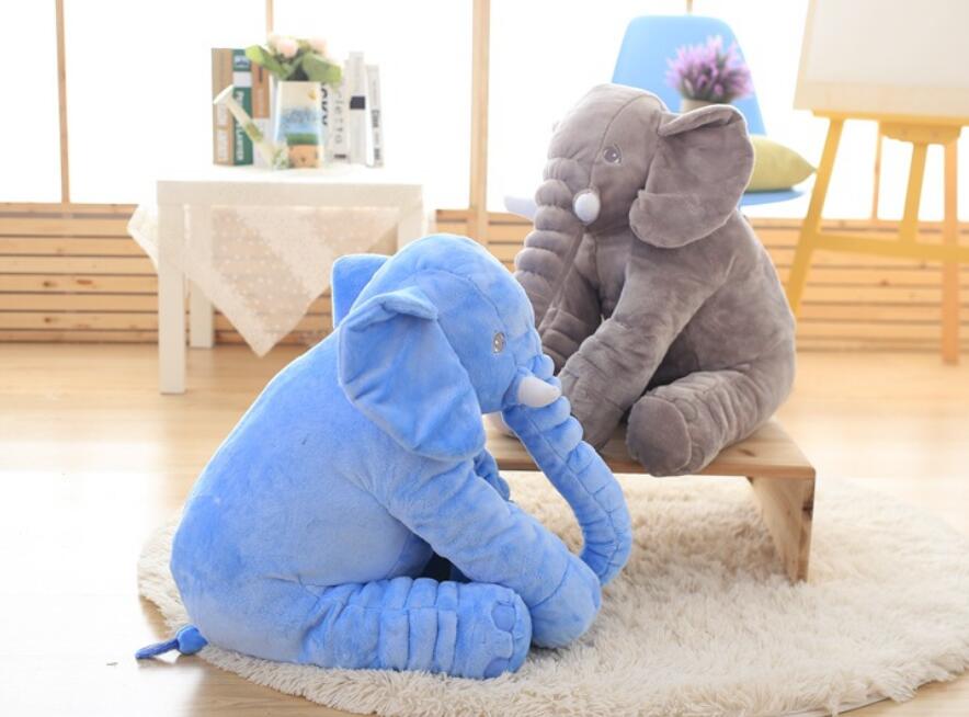 Coussin peluche éléphant pour enfants – Décoration douce pour chambre de bébé en 60 ou 80 cm pour séances photo | Sansoti