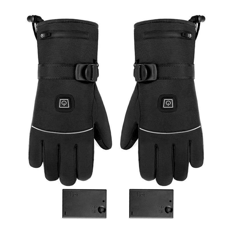 Heated Gloves Touchscreen Waterproof Thermal Winter Gloves Skiing Motorcycling Outdoor Sports | Sansoti