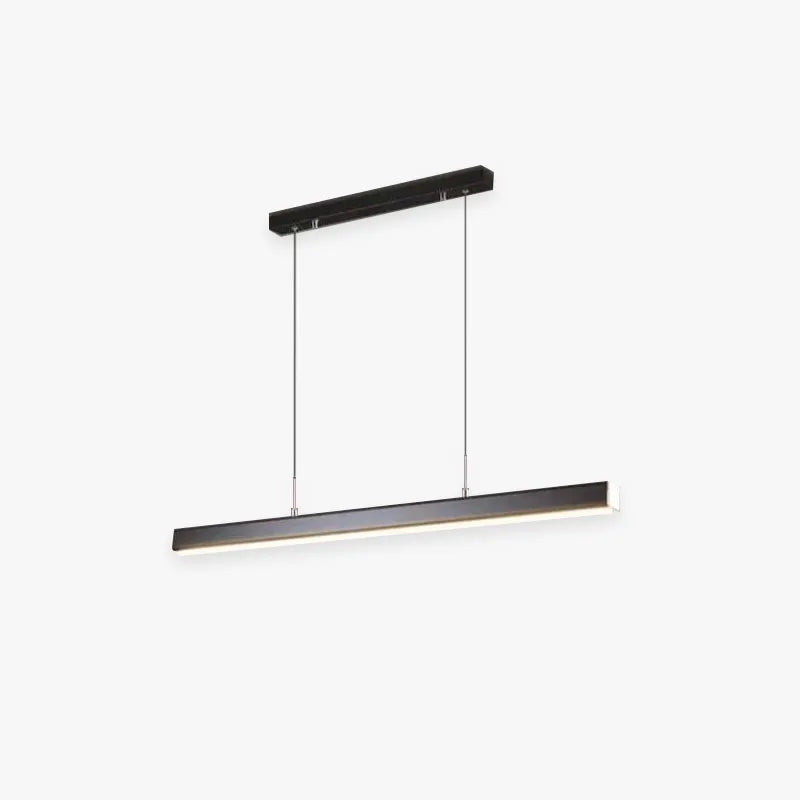 Lineare LED-Pendelleuchte Schwarz Braun Dimmbar 80-150cm Verstellbar Esszimmer Küche Modernes Design Skandinavisch | Sansoti