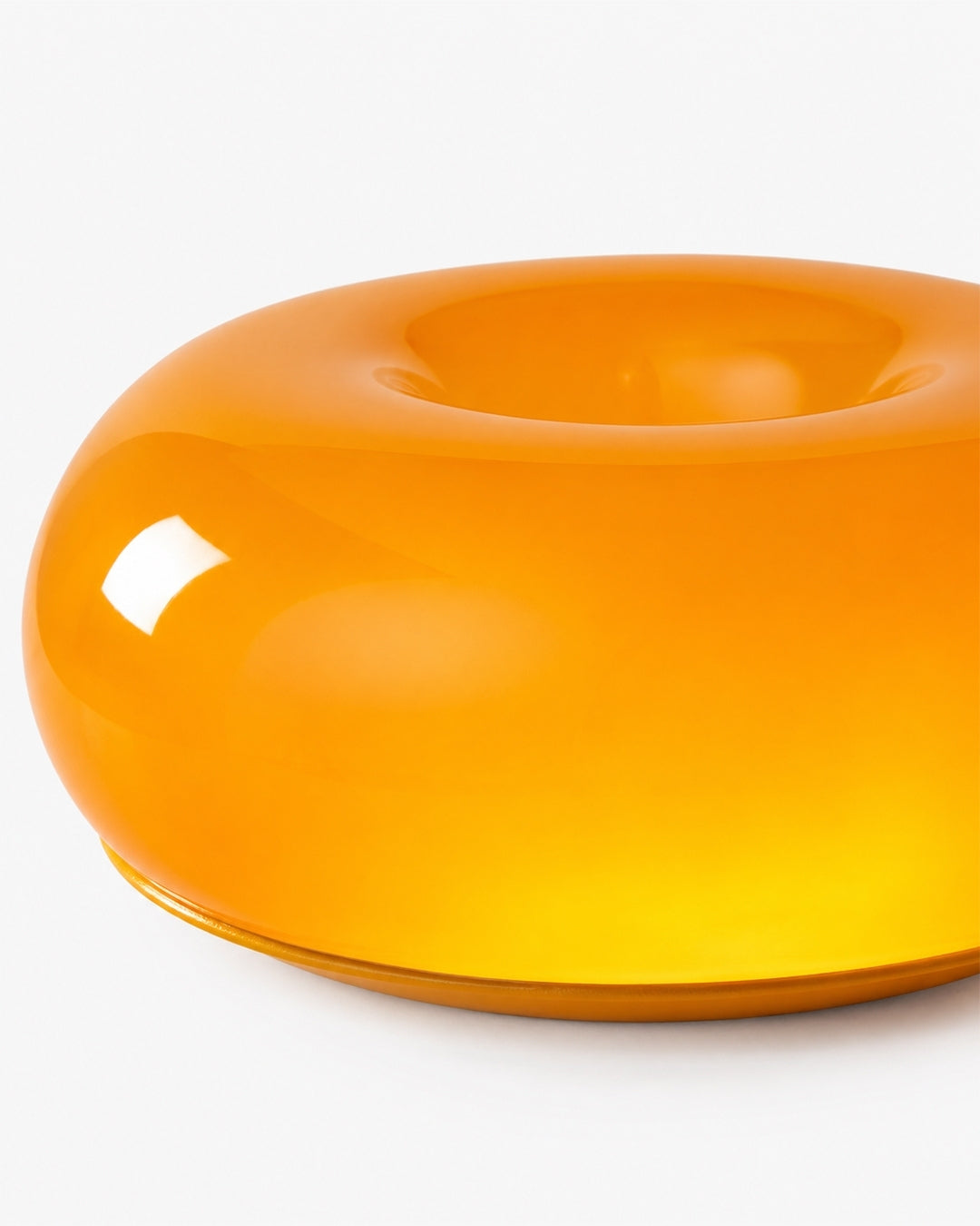 NARA Sculptural Donut Lamp met 3 Kleurtemperaturen – Dimbare Glazen Tafellamp Bauhaus Design Touch Control Wandmonteerbaar Ambient Lighting | Sansoti