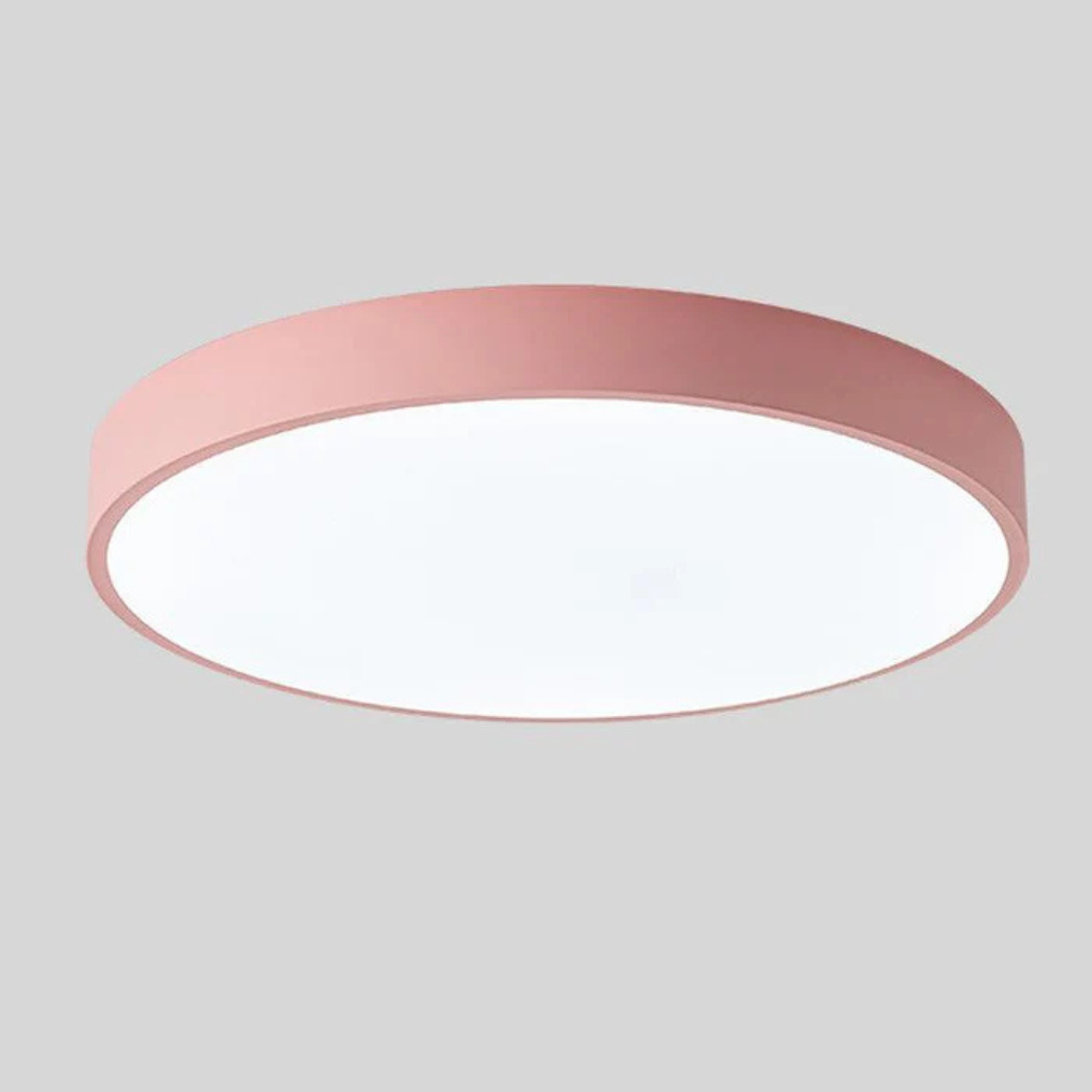 Holz-Deckenlampe LED skandinavisches Design warmweißes Licht rund Acryl Naturholz Deckenbeleuchtung Wohnzimmer | Sansoti