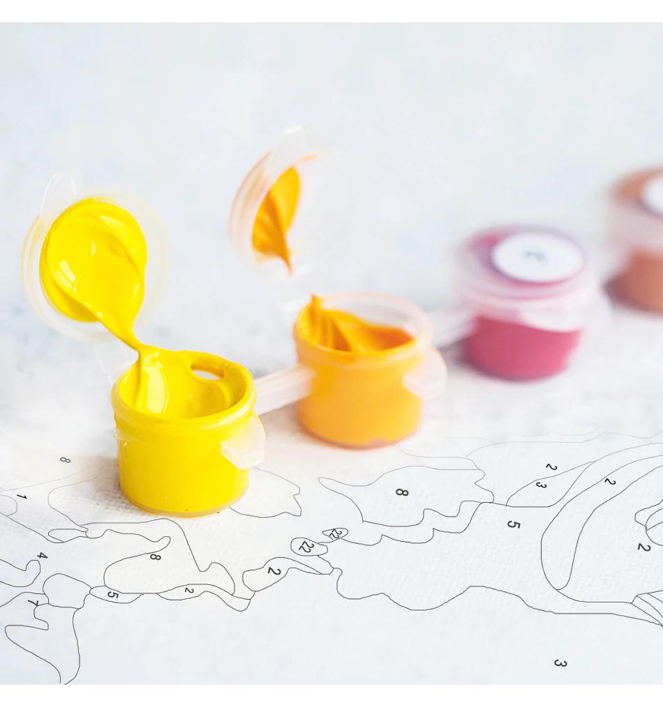 Schilder Op Nummer Set Kerstthema Canvas Acrylverf Penselen Creatief Knutselpakket Volwassenen Kinderen | Sansoti