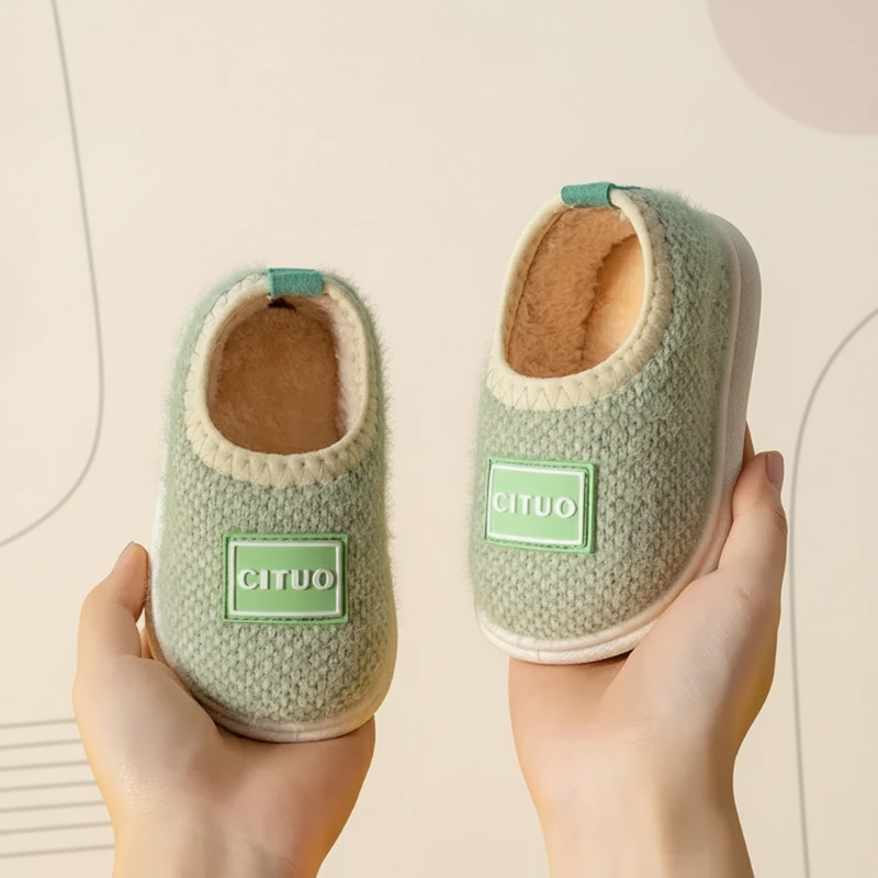Pantoufles d’hiver douces pour enfants avec semelle antidérapante, doublure chaude, confort, chaussures d’intérieur pour tout-petits et enfants d’âge préscolaire | Sansoti