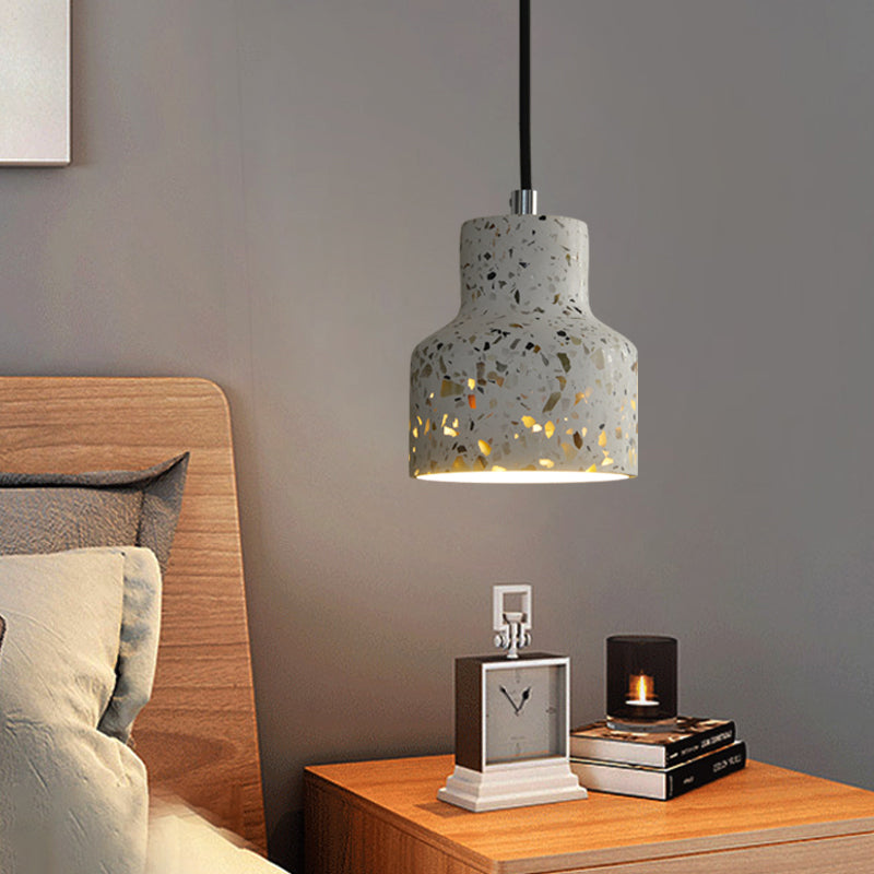 Lampa wisząca z cementu terrazzo, oświetlenie stołu jadalnego, industrialny design, lampa pendel, oprawka E26 E27, styl nordycki | Sansoti
