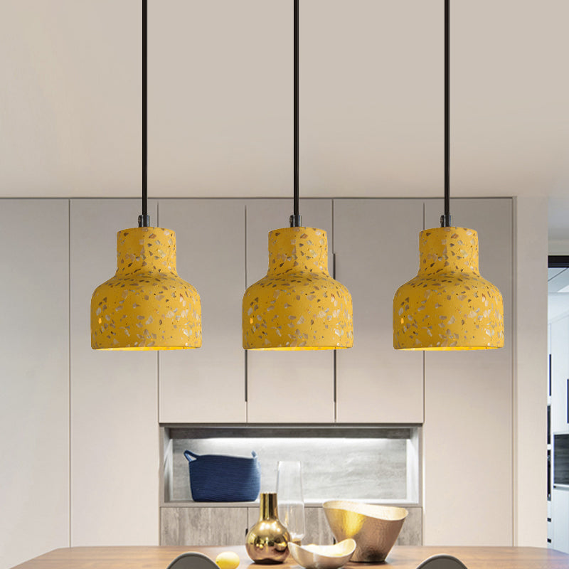 Lampa wisząca z cementu terrazzo, oświetlenie stołu jadalnego, industrialny design, lampa pendel, oprawka E26 E27, styl nordycki | Sansoti