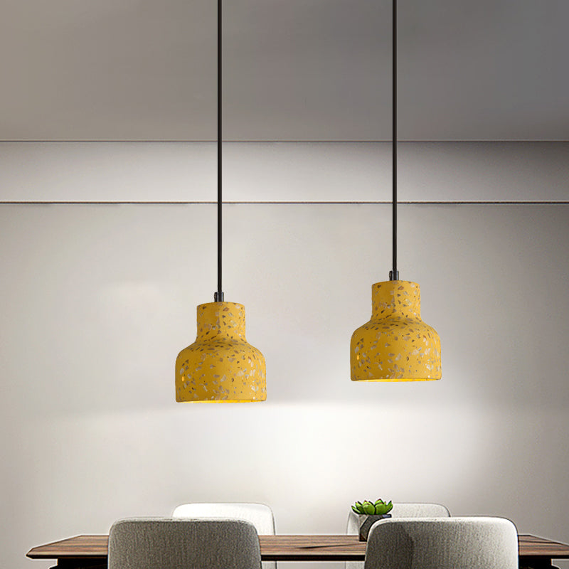 Lampa wisząca z cementu terrazzo, oświetlenie stołu jadalnego, industrialny design, lampa pendel, oprawka E26 E27, styl nordycki | Sansoti
