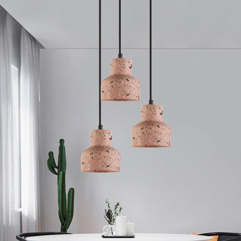 Lampa wisząca z cementu terrazzo, oświetlenie stołu jadalnego, industrialny design, lampa pendel, oprawka E26 E27, styl nordycki | Sansoti
