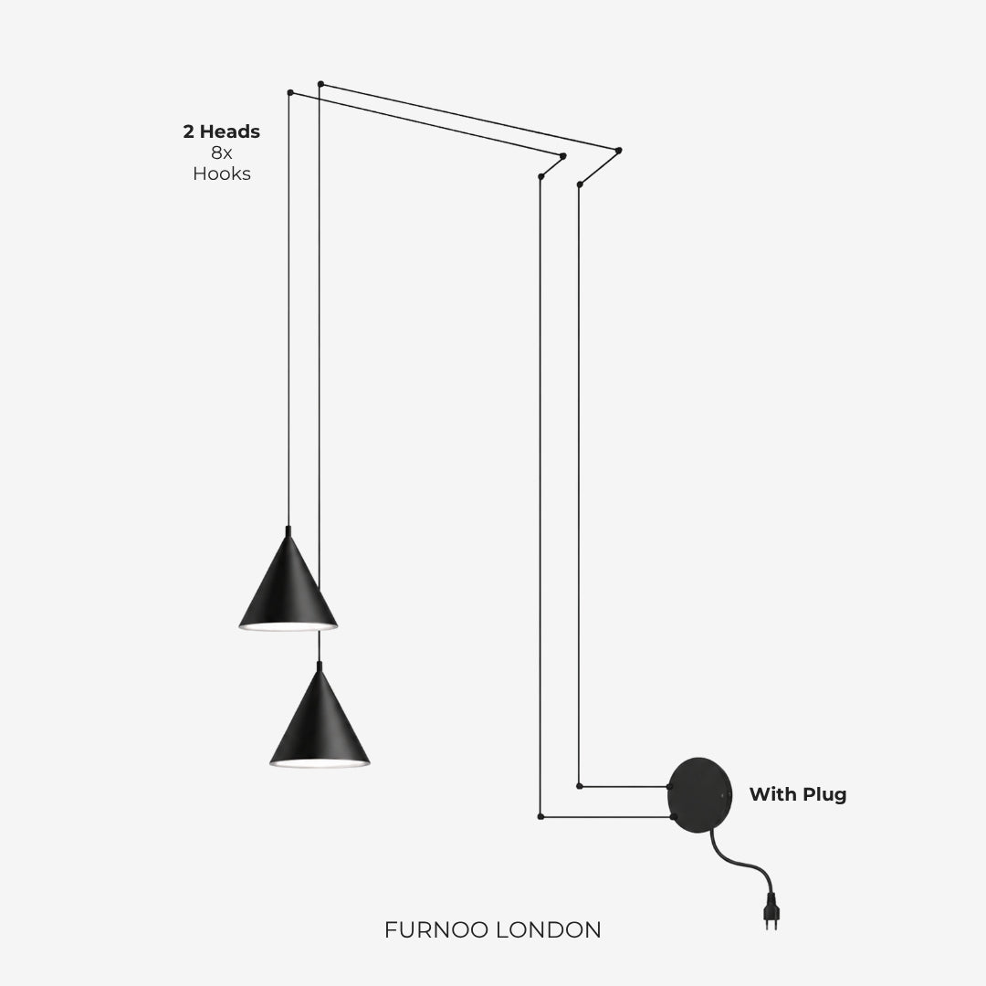 Stella hanglamp – aluminium geometrisch design met verstelbare kabellengte en LED-verlichting | Sansoti