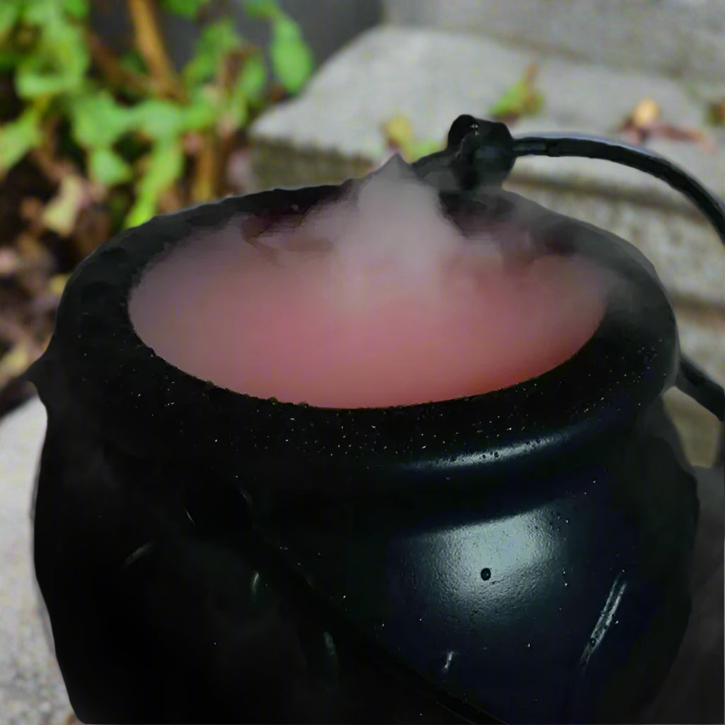 Witch's Cauldron Fog Machine with LED Lighting and Fountain Function for Halloween Party Decorations, Spooky Atmosphere | Sansoti