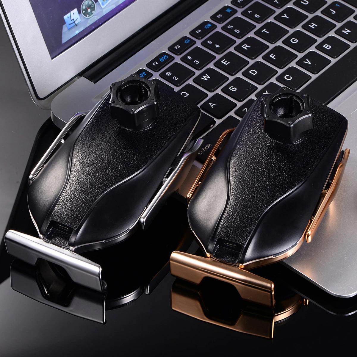 Car Phone Holder Wireless Charger Automatic Infrared Air Vent Qi 10W | Sansoti